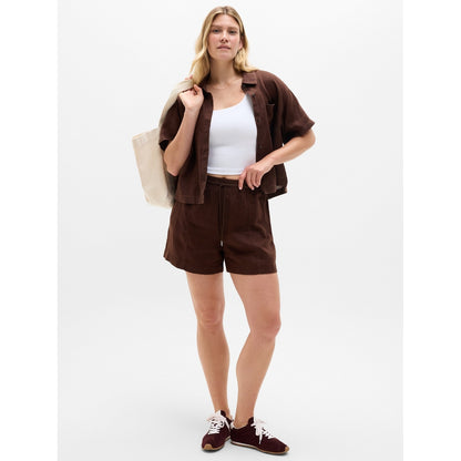 Women's Retreat Linen Mid Rise 4" Short