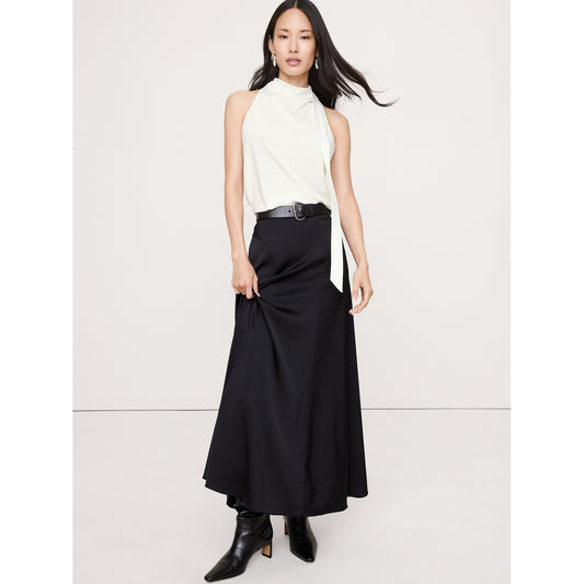 Women's Matte Jersey Scarf-Neck Top