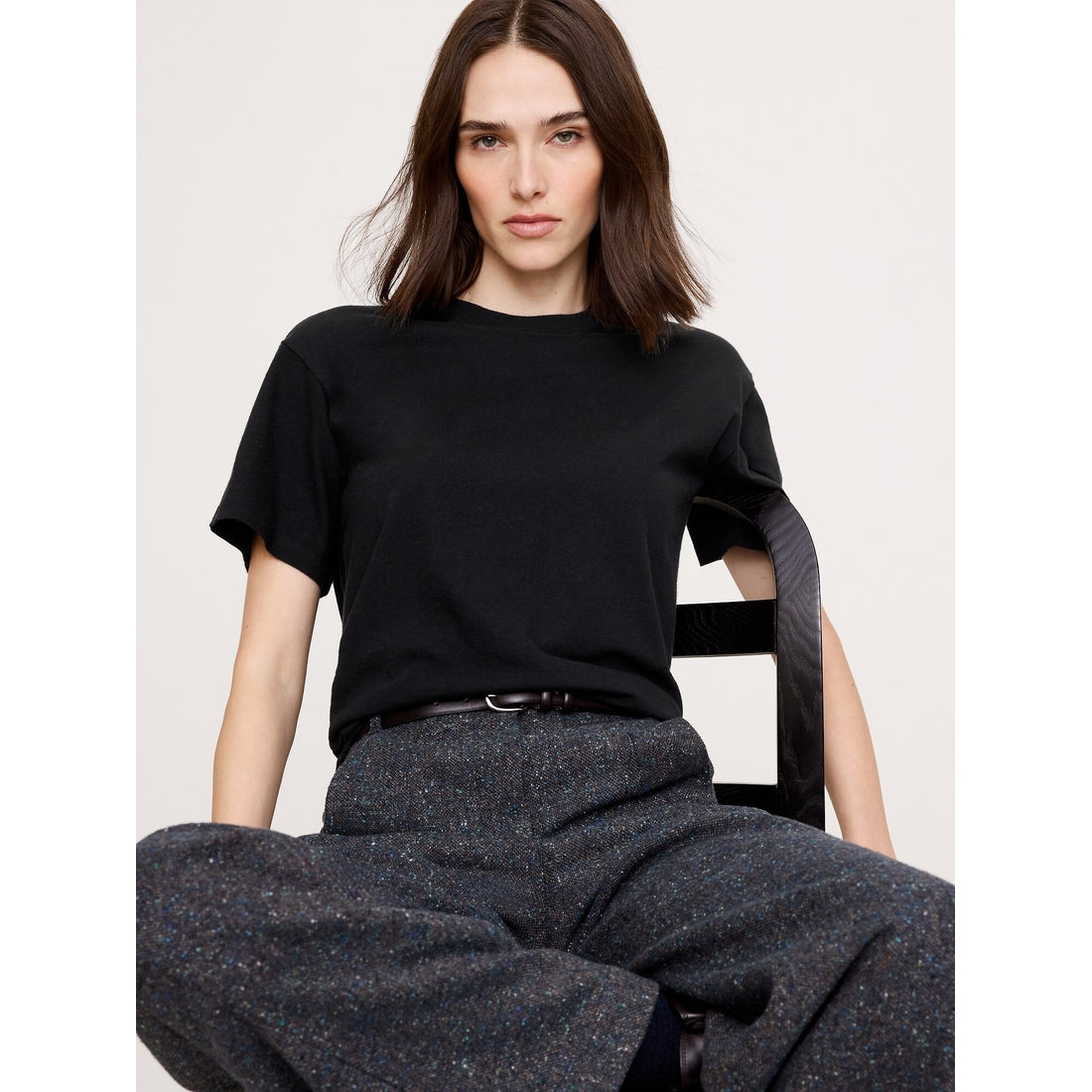 Women's Cotton Slub Boyfriend Crew-Neck T-Shirt
