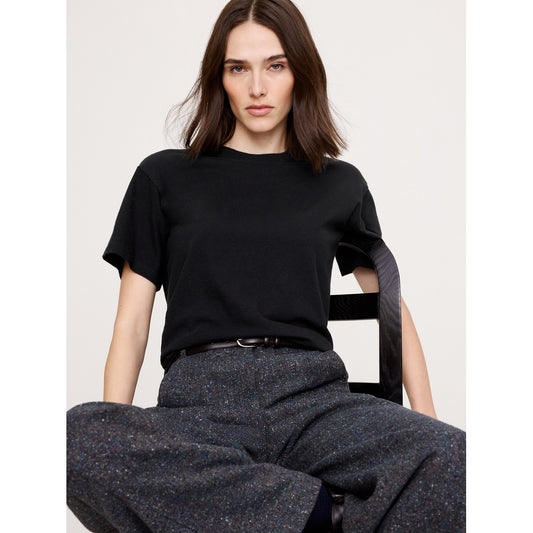 Women's Cotton Slub Boyfriend Crew-Neck T-Shirt