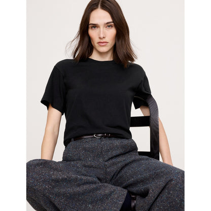 Women's Cotton Slub Boyfriend Crew-Neck T-Shirt