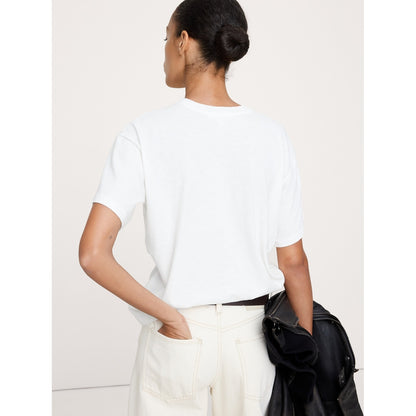 Women's Cotton Slub Boyfriend Crew-Neck T-Shirt