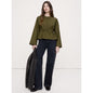 Women's Cotton Poplin Cinch-Waist Top
