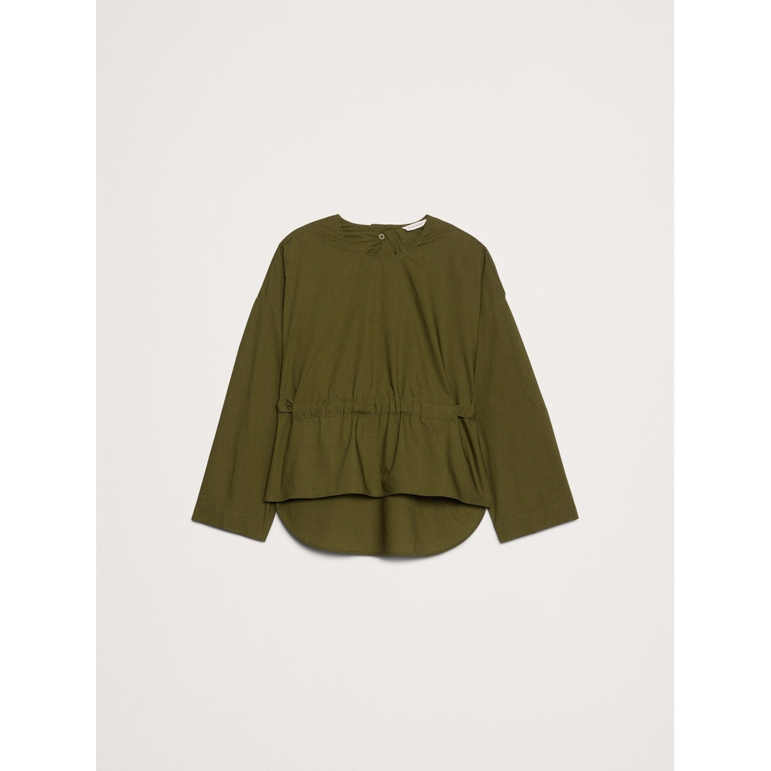 Women's Cotton Poplin Cinch-Waist Top