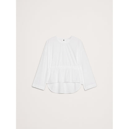 Women's Cotton Poplin Cinch-Waist Top