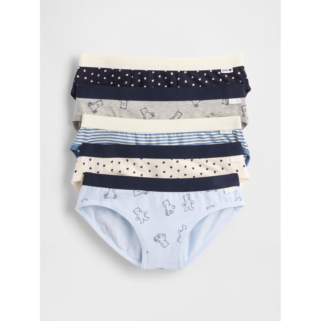 Girls' Organic Stretch Cotton Bikini Briefs (5-Pack)