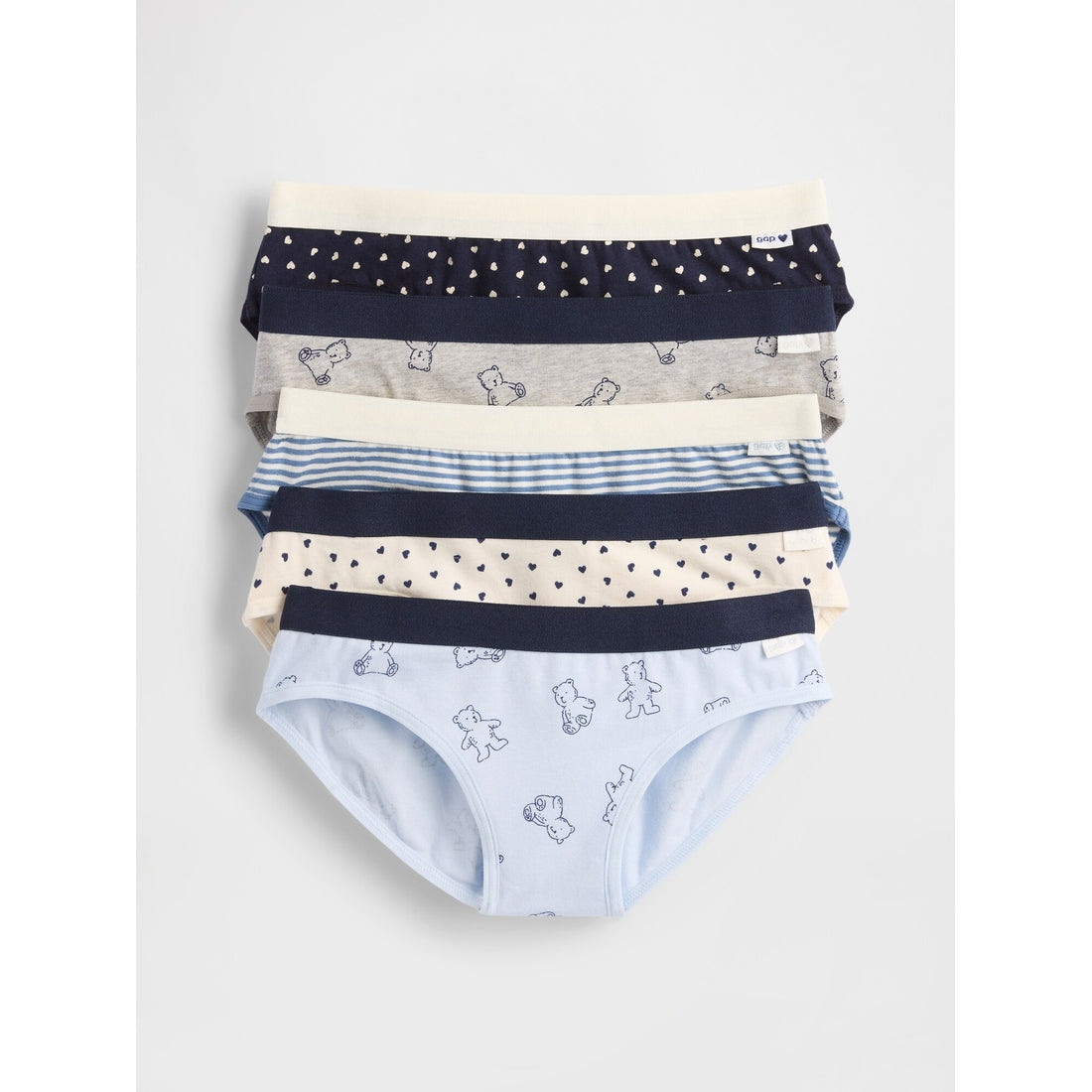 Girls' Organic Stretch Cotton Bikini Briefs (5-Pack)