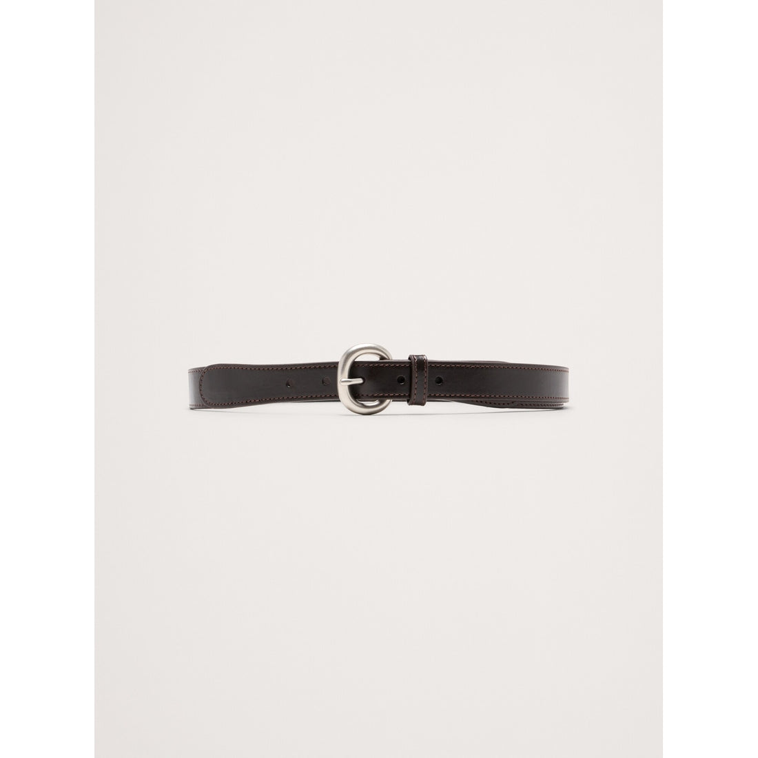 Women's Topstitch Leather Tapered Belt