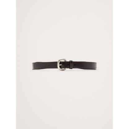 Women's Topstitch Leather Tapered Belt