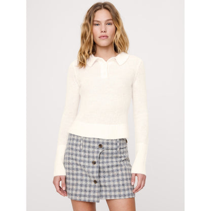 Women's Italian Alpaca-Blend Sweater Polo Shirt