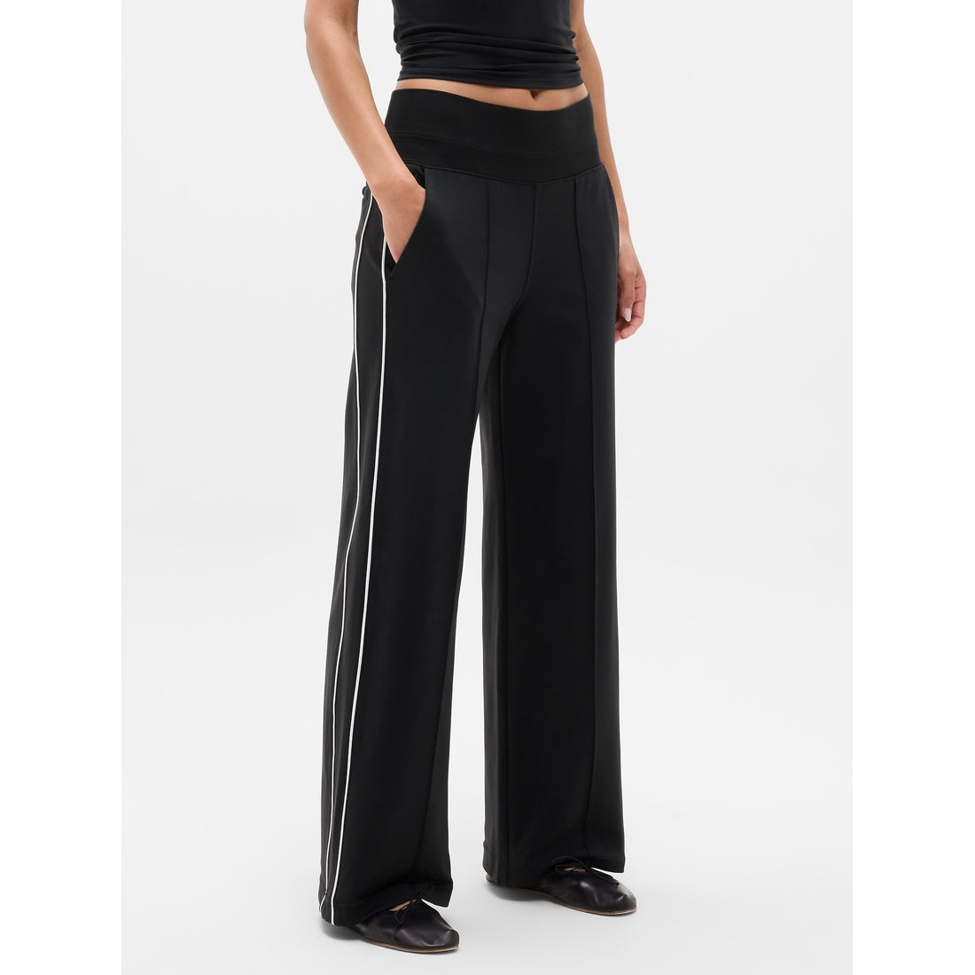 Women's Venice High Rise Track Stripe Wide Leg Pant