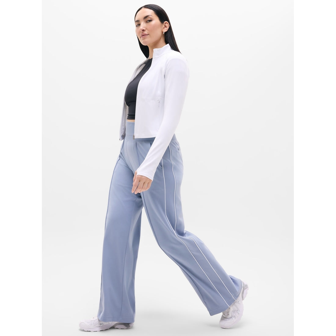 Women's Venice High Rise Track Stripe Wide Leg Pant