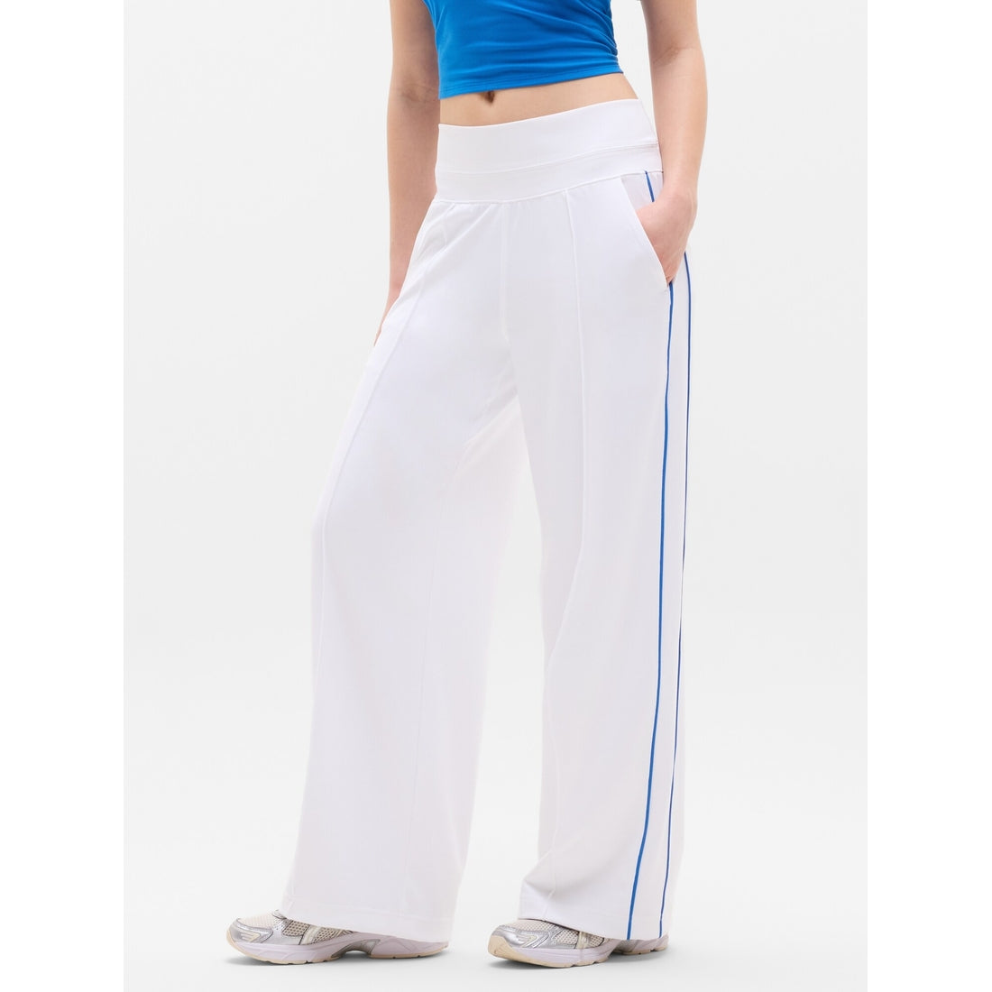 Women's Venice High Rise Track Stripe Wide Leg Pant