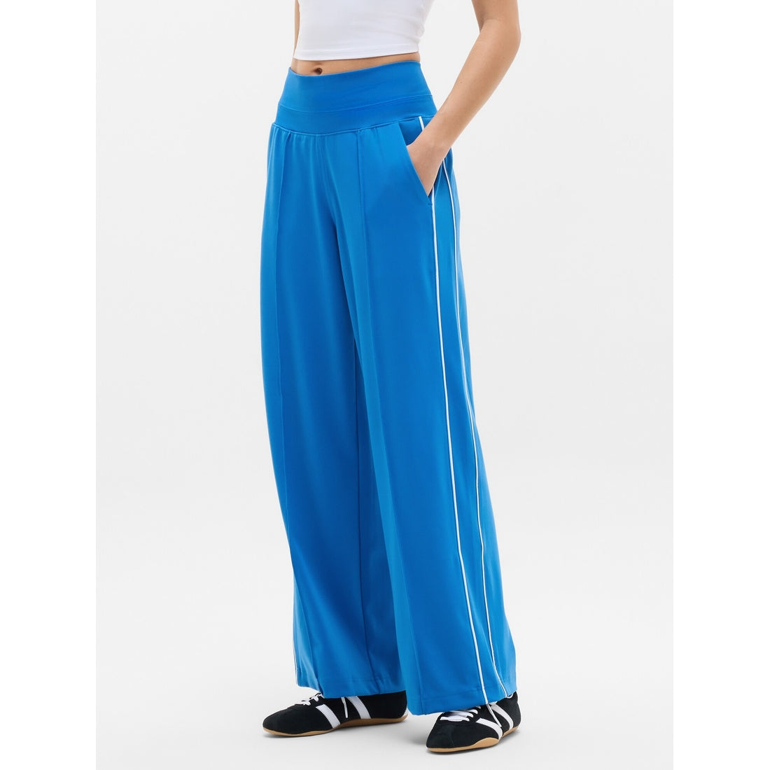 Women's Venice High Rise Track Stripe Wide Leg Pant