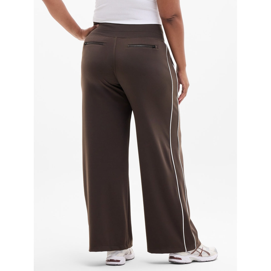 Women's Venice High Rise Track Stripe Wide Leg Pant