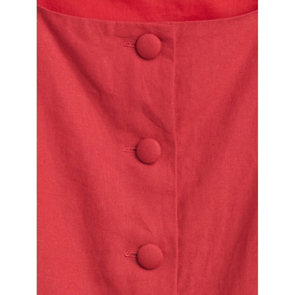 Women's Linen-Blend Button-Front Shell Top