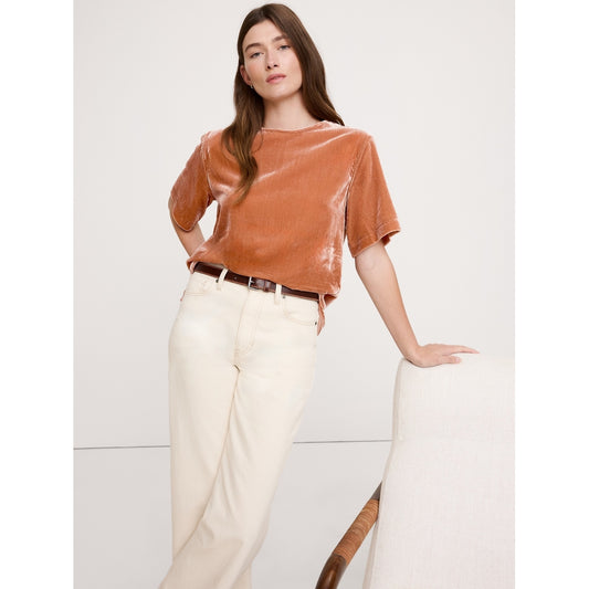 Women's Drapey Velvet Top