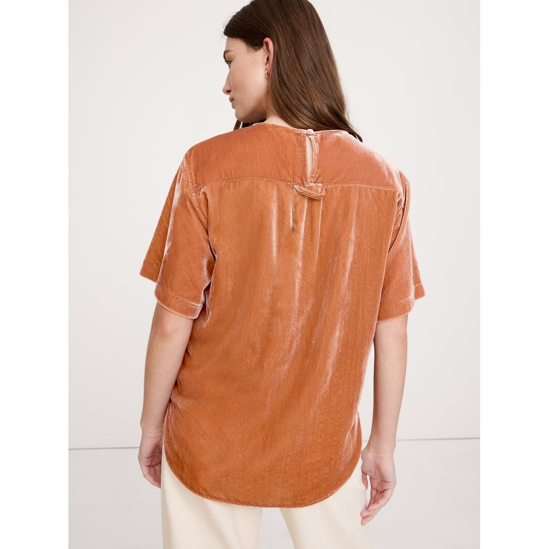 Women's Drapey Velvet Top