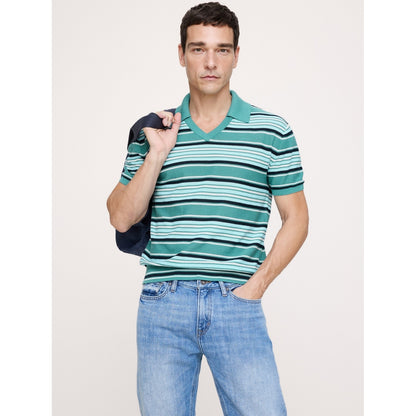 Men's Cotton Sweater Polo Shirt
