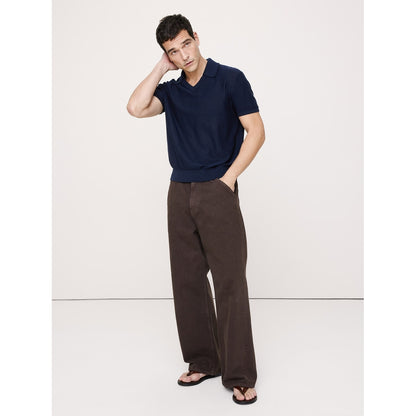 Men's Cotton Sweater Polo Shirt