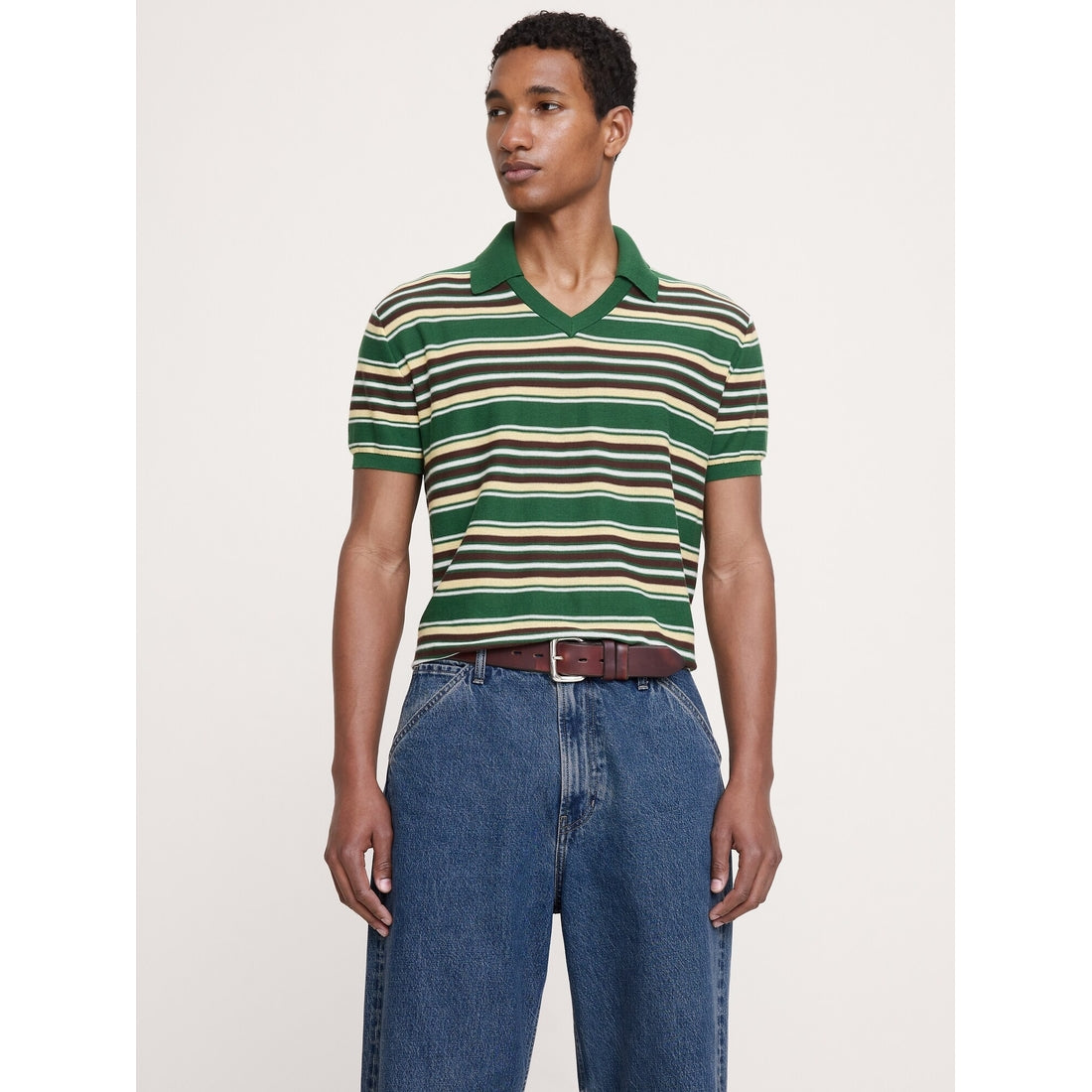 Men's Cotton Sweater Polo Shirt