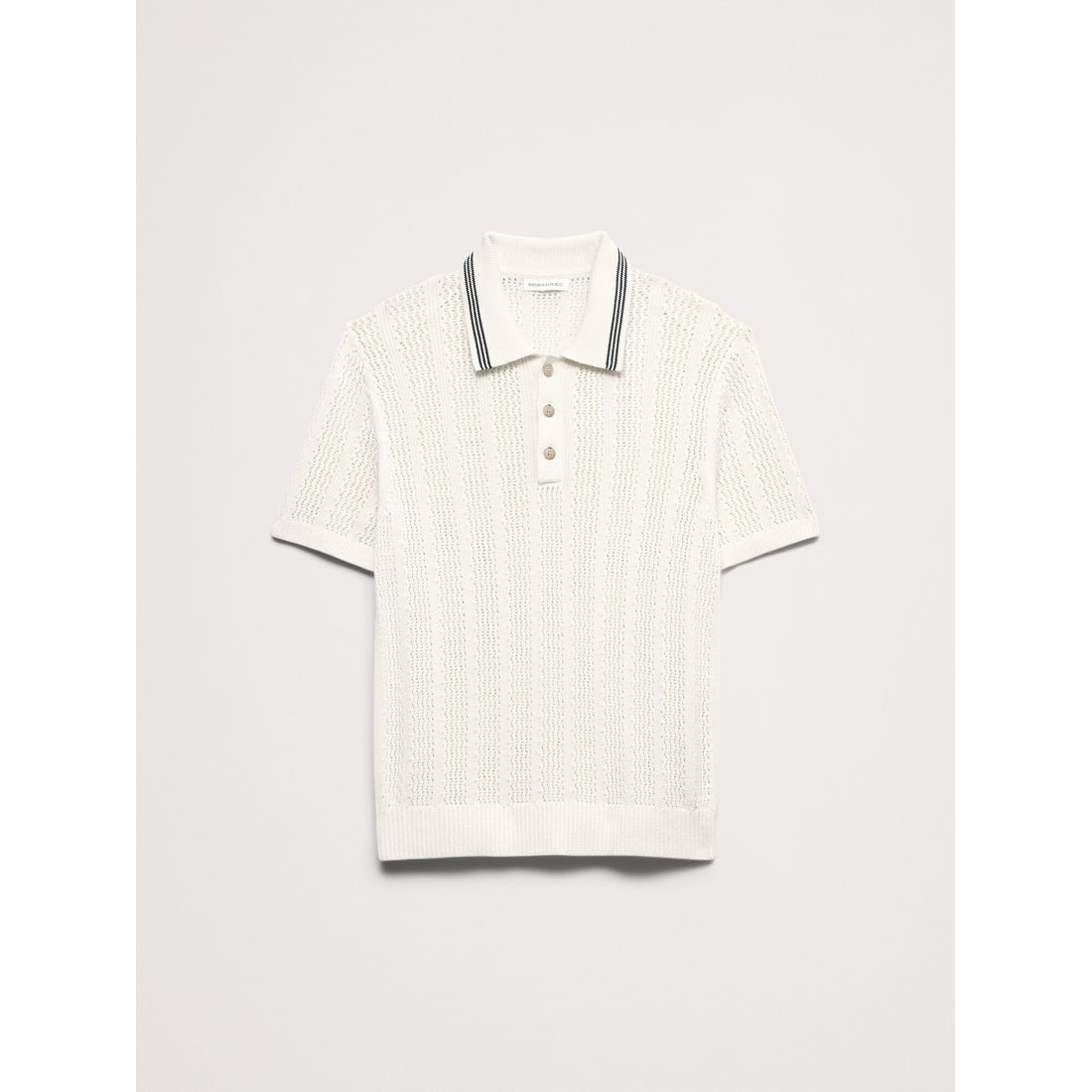 Men's Cotton Zig-Zag Sweater Polo Shirt