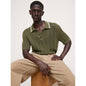 Men's Cotton Zig-Zag Sweater Polo Shirt