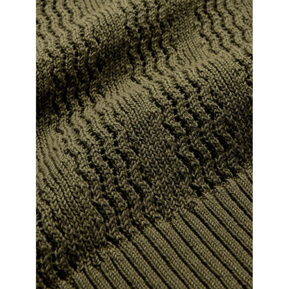 Men's Cotton Zig-Zag Sweater Polo Shirt