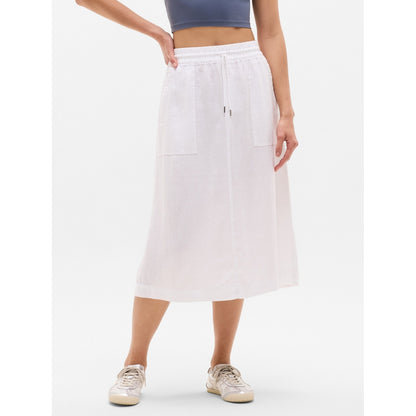 Women's Retreat Linen Midi Skirt