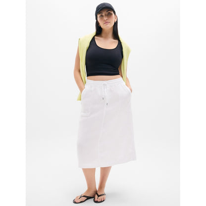 Women's Retreat Linen Midi Skirt