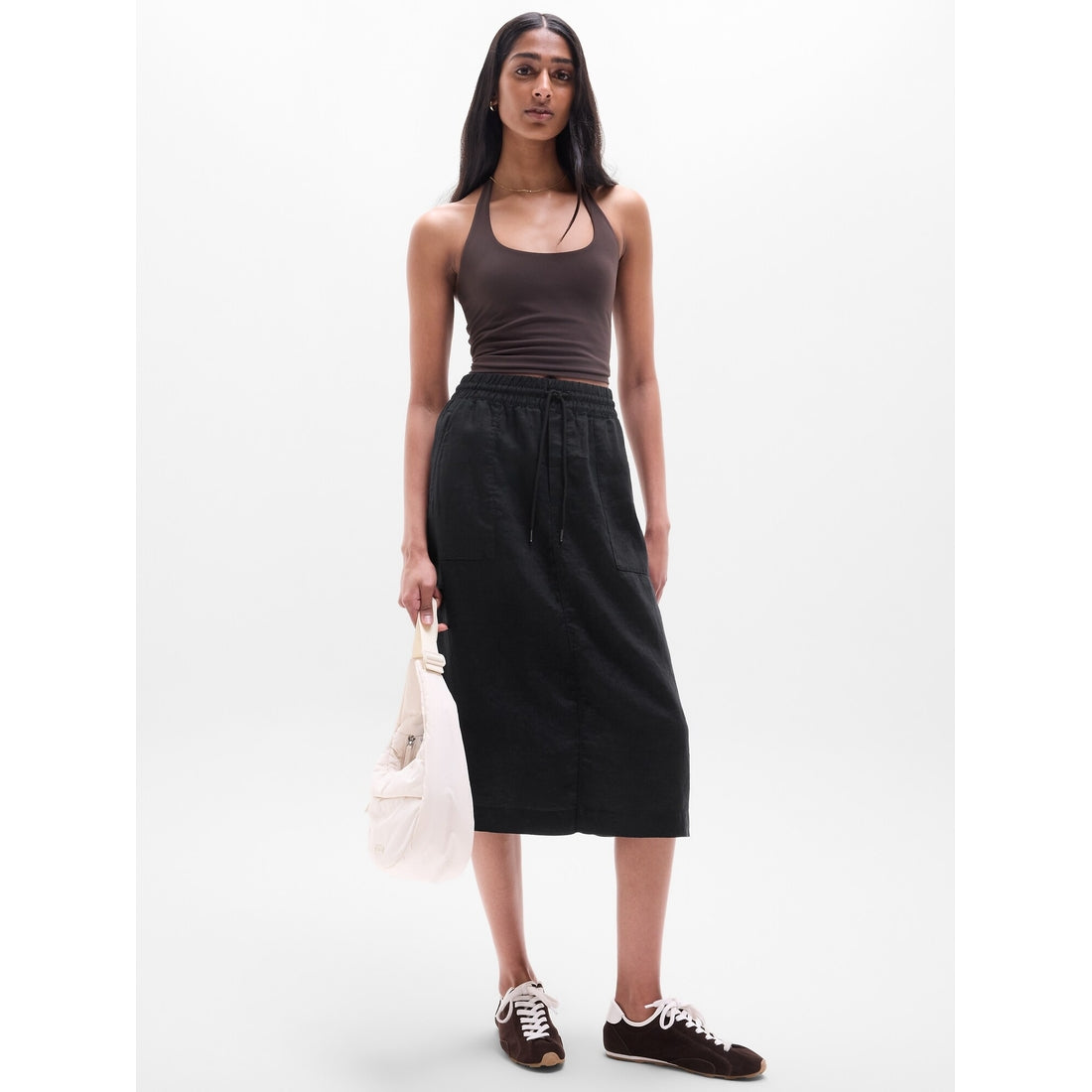 Women's Retreat Linen Midi Skirt