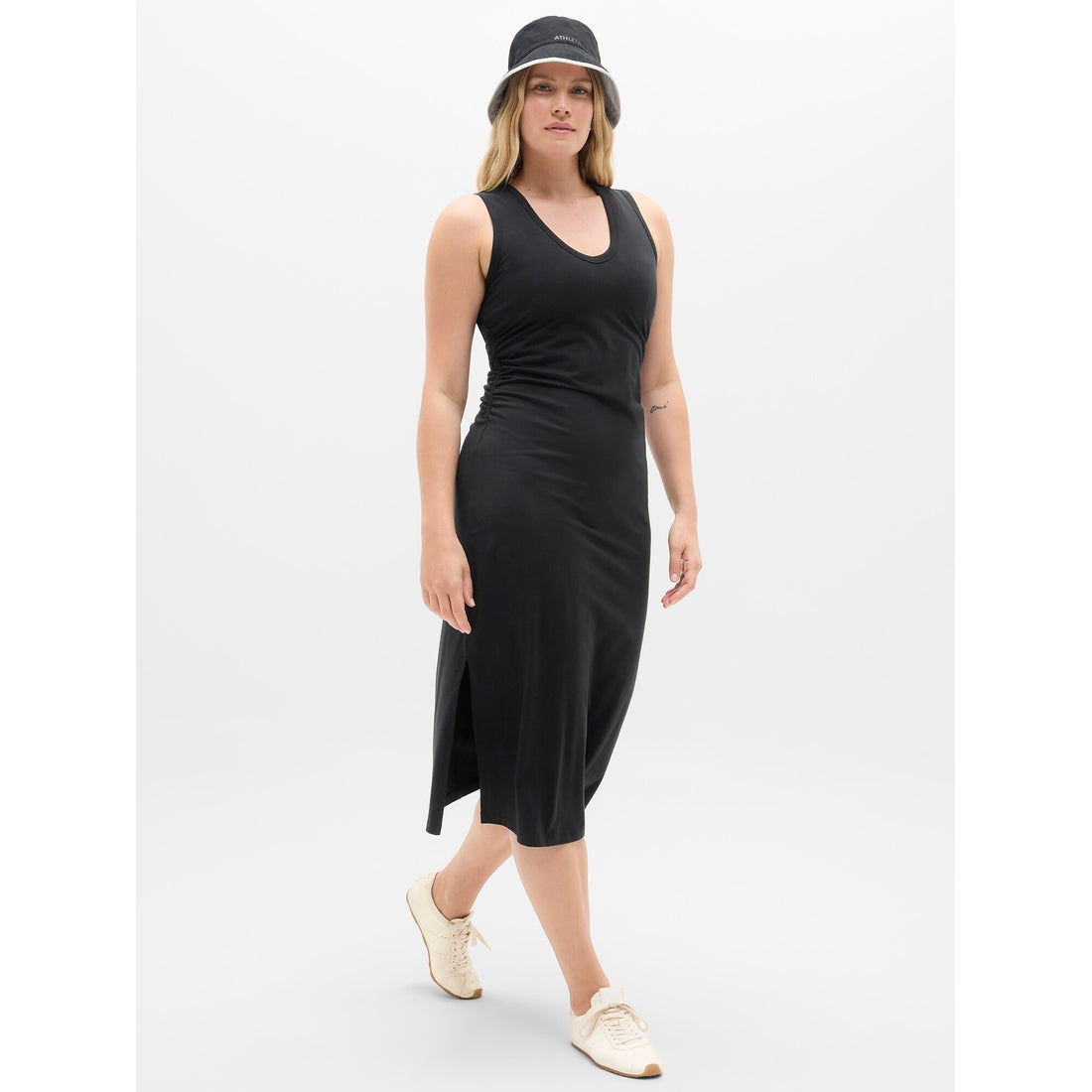 Women's Essential V-Neck Midi Dress