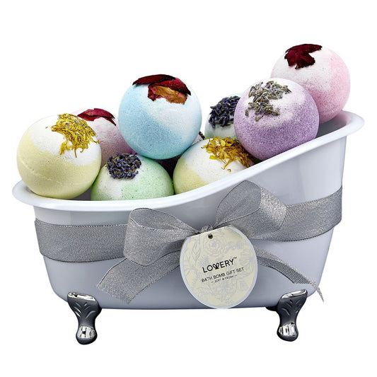Lovery Bath Bombs Gift Set - 10 XL Bath Fizzies with Shea & Coco Butter