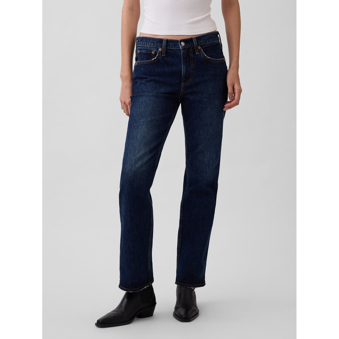 Women's Mid Rise Straight Jeans