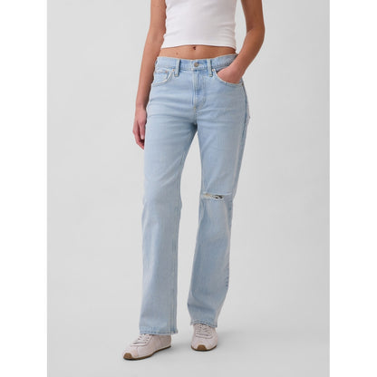 Women's Mid Rise Straight Jeans
