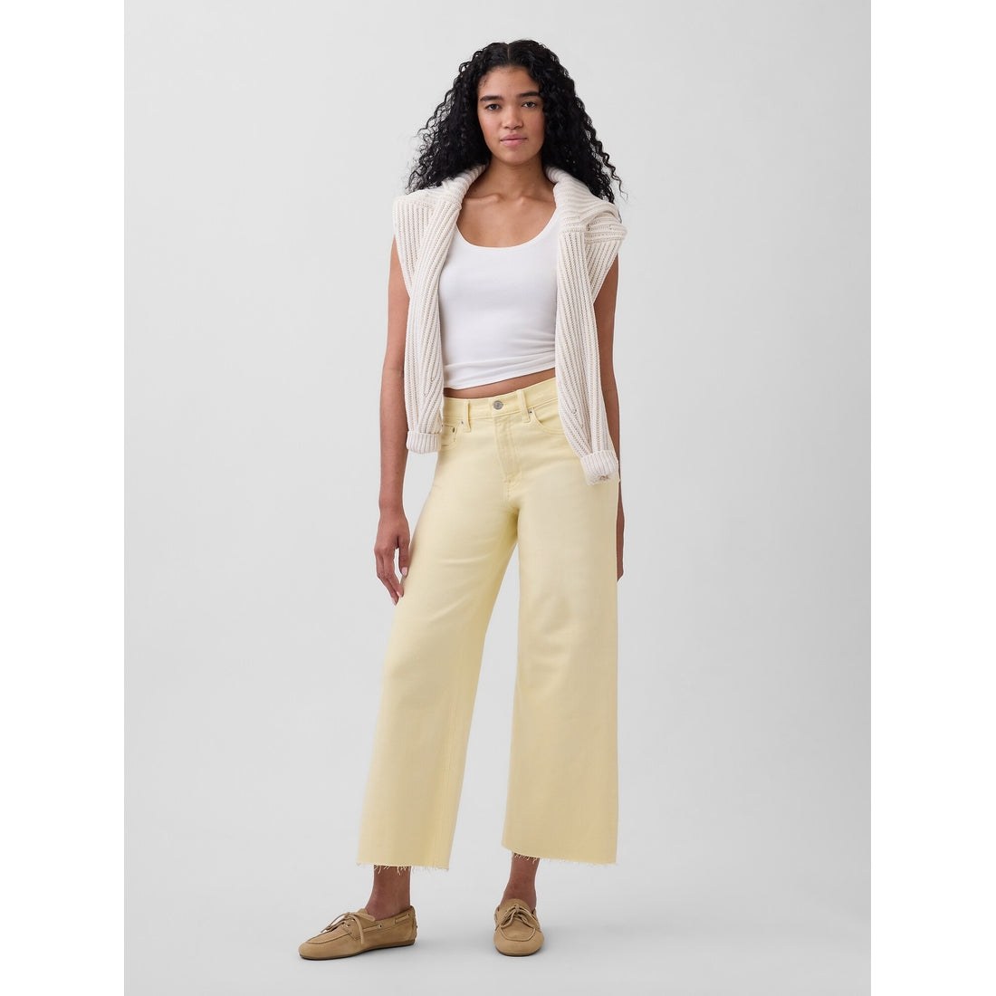 Women's High Rise Stride Wide-Leg Ankle Jeans
