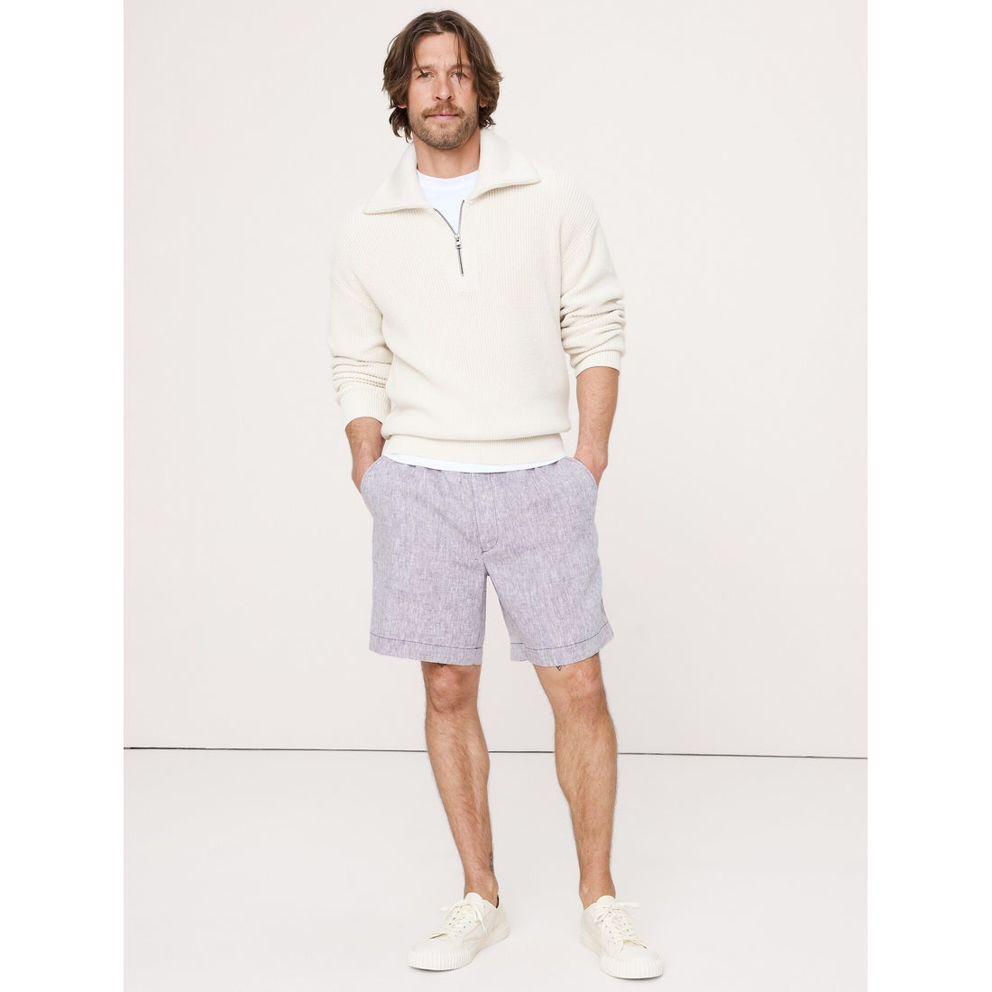 Men's 7" Linen Pull-On Short