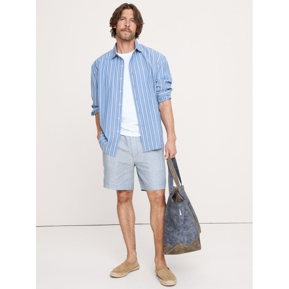 Men's 7" Linen Pull-On Short