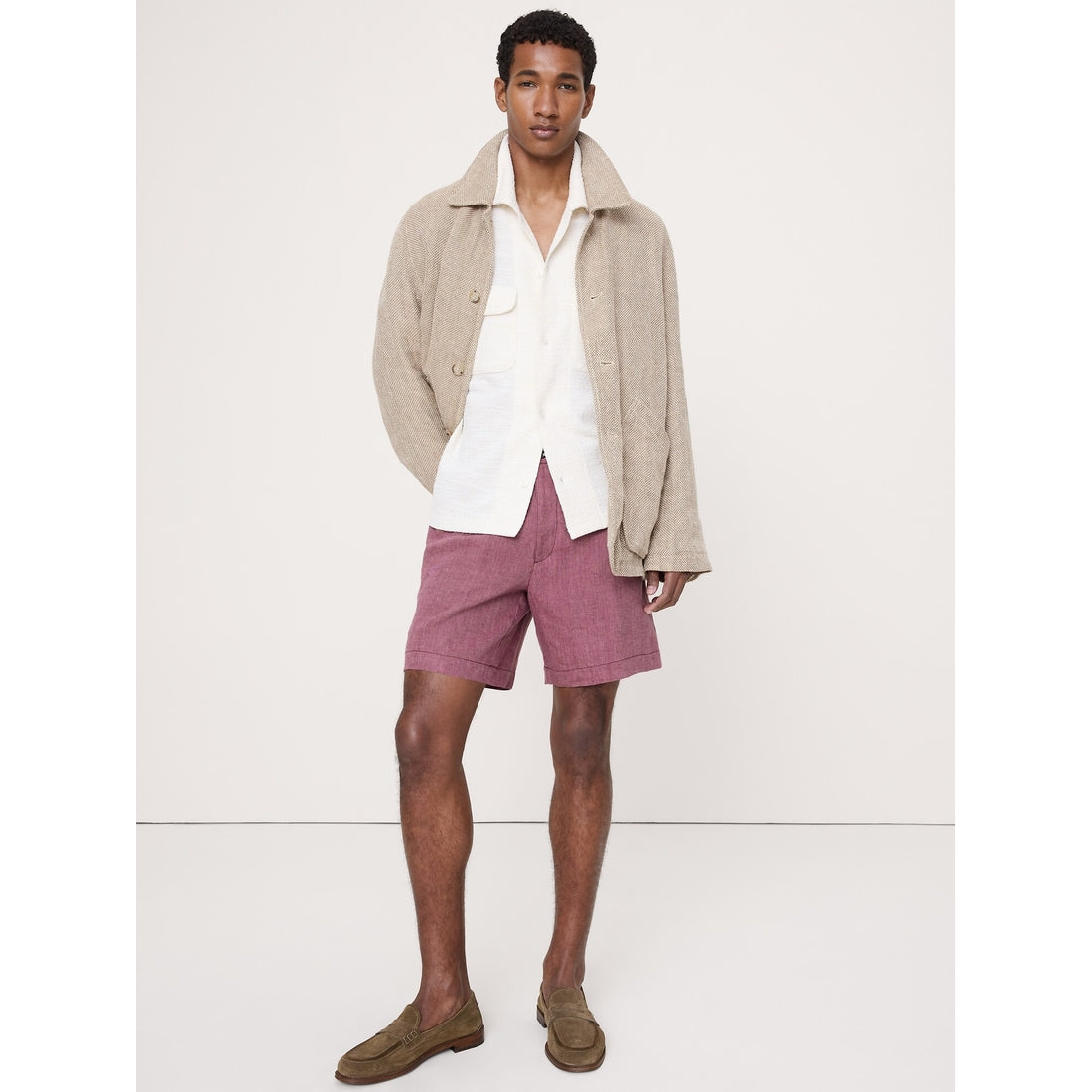 Men's 7" Linen Pull-On Short