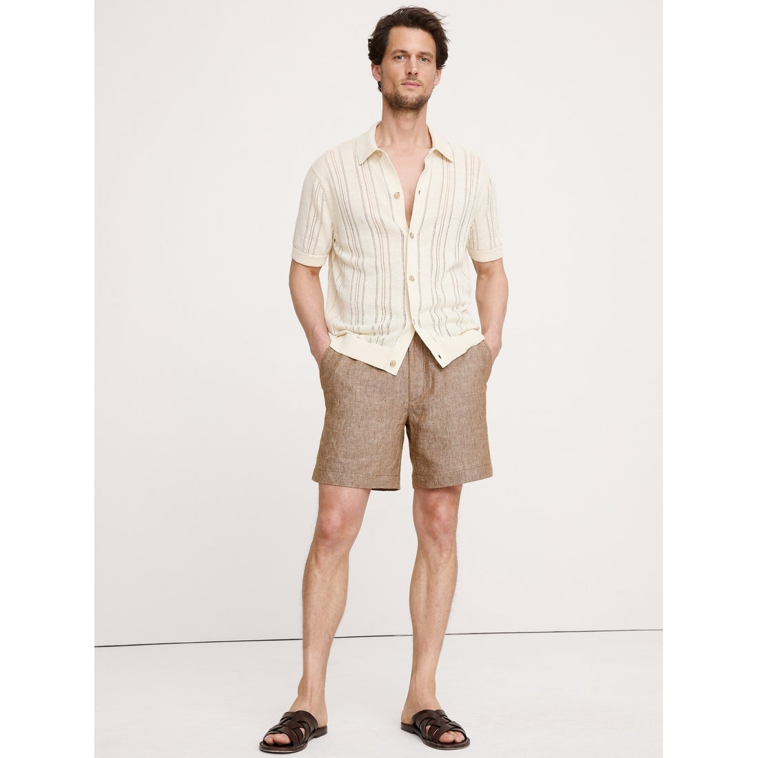 Men's 7" Linen Pull-On Short