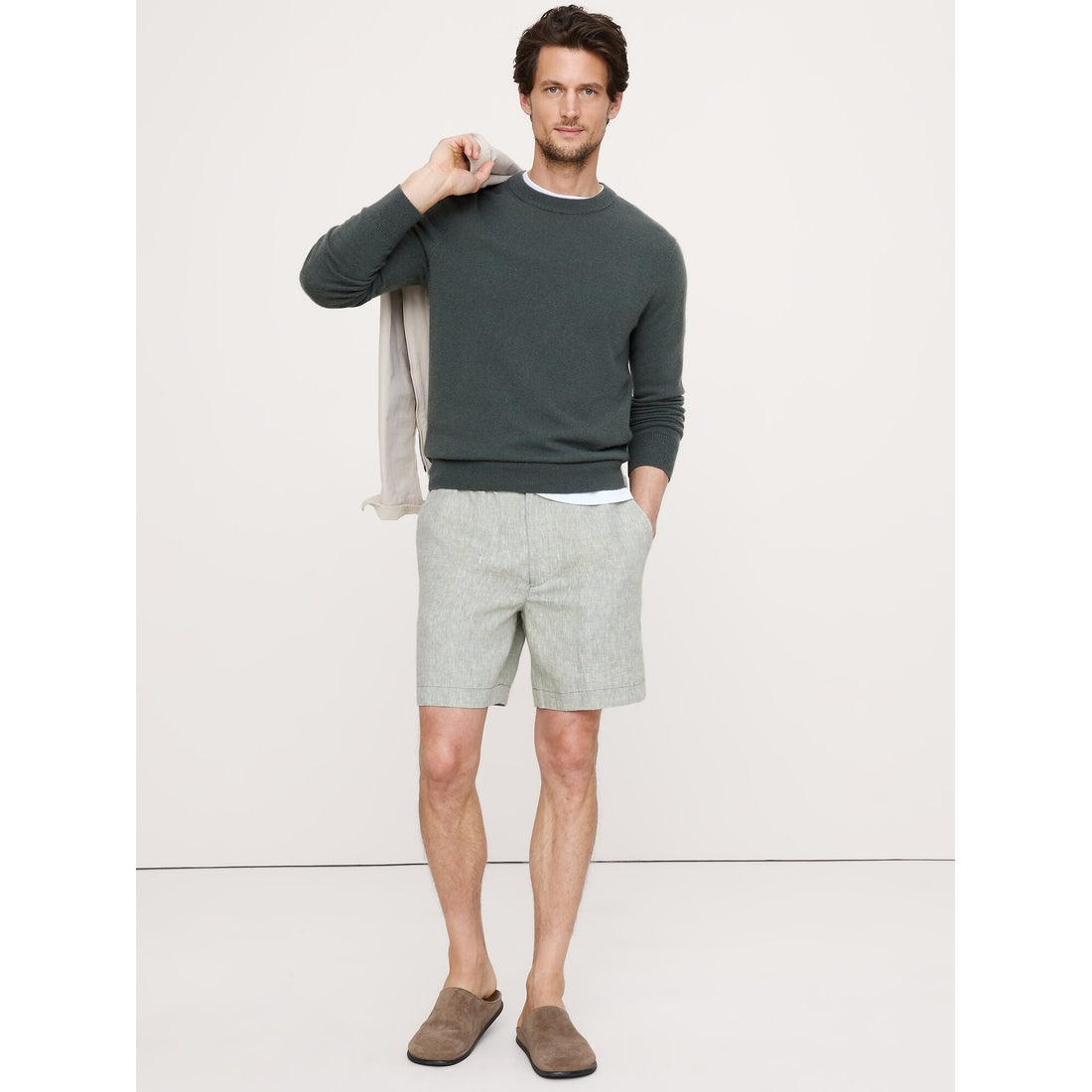 Men's 7" Linen Pull-On Short