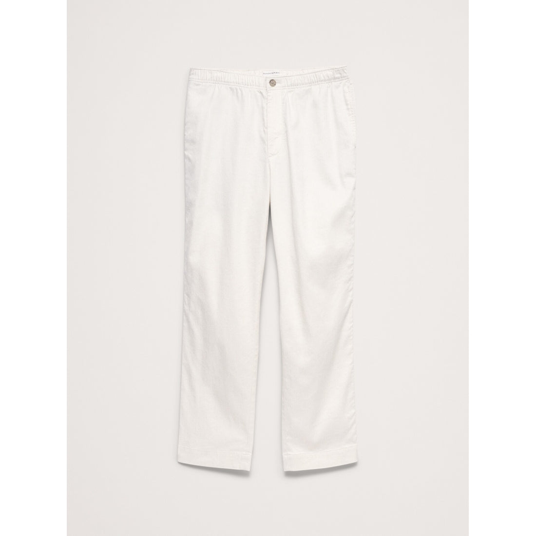 Men's Straight Italian Linen-Cotton Pull-On Pant