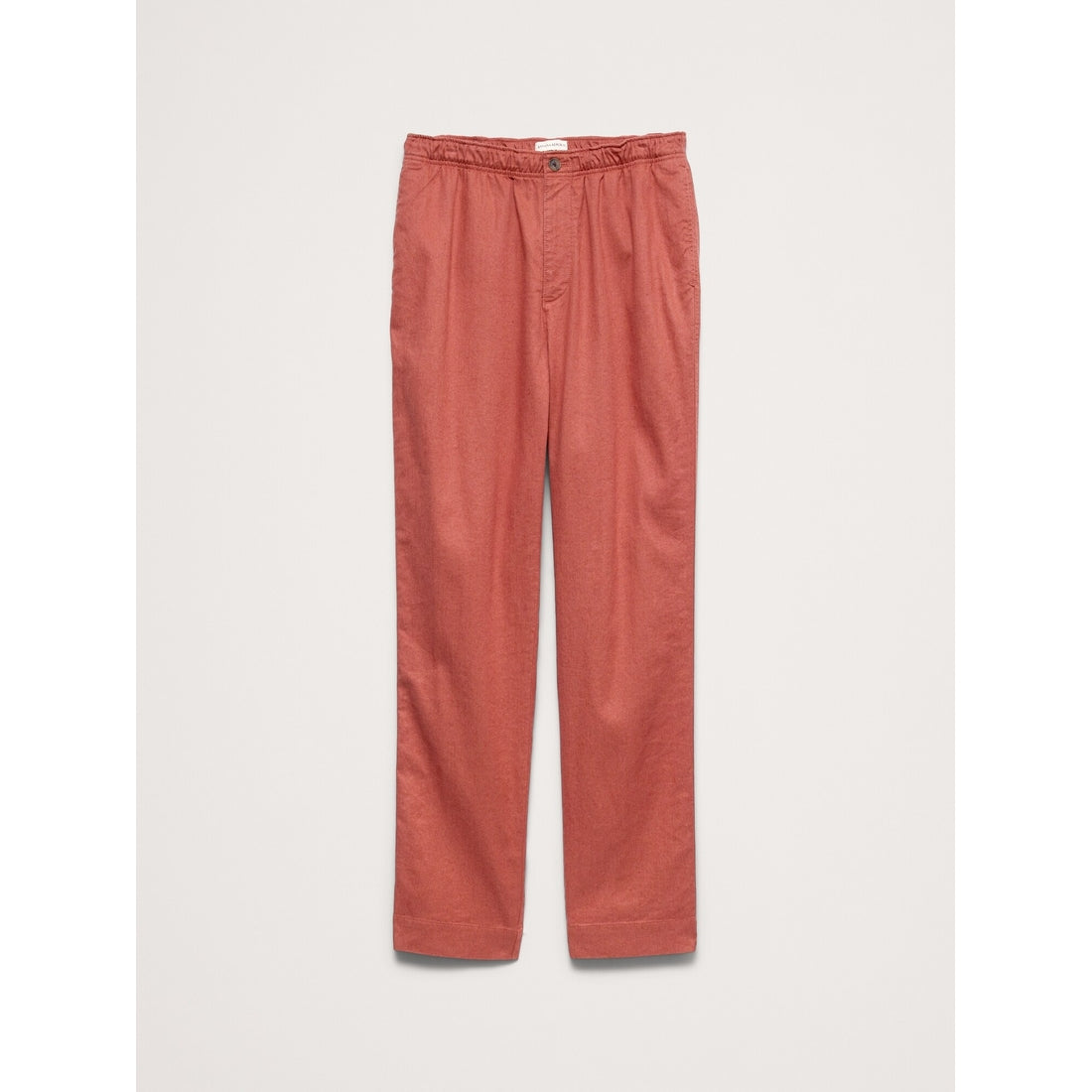 Men's Straight Italian Linen-Cotton Pull-On Pant