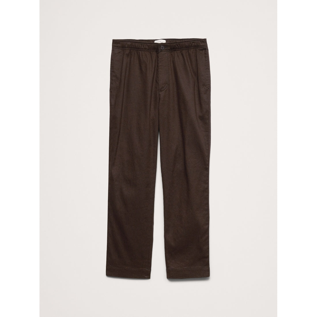 Men's Straight Italian Linen-Cotton Pull-On Pant