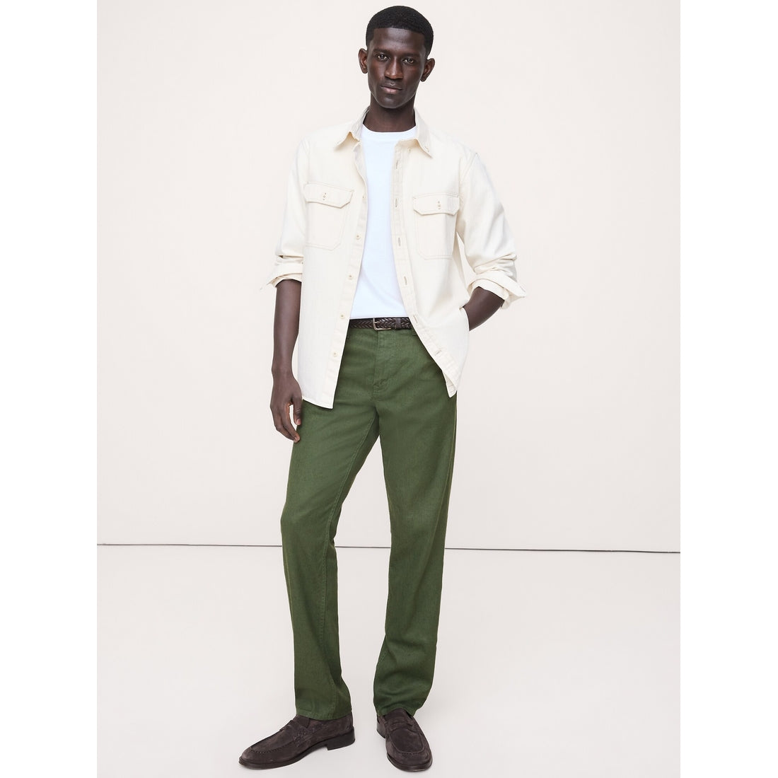 Men's Slim Linen-Cotton Traveler Pant