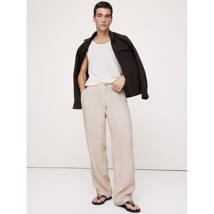Men's Relaxed Linen Pull-On Beach Pant