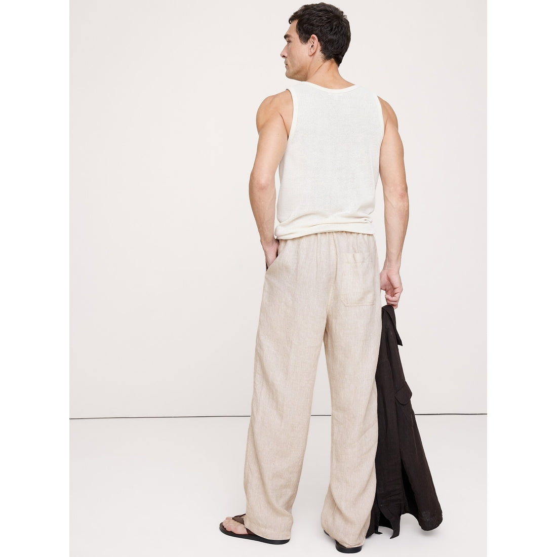 Men's Relaxed Linen Pull-On Beach Pant