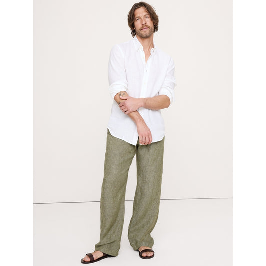 Men's Relaxed Linen Pull-On Beach Pant