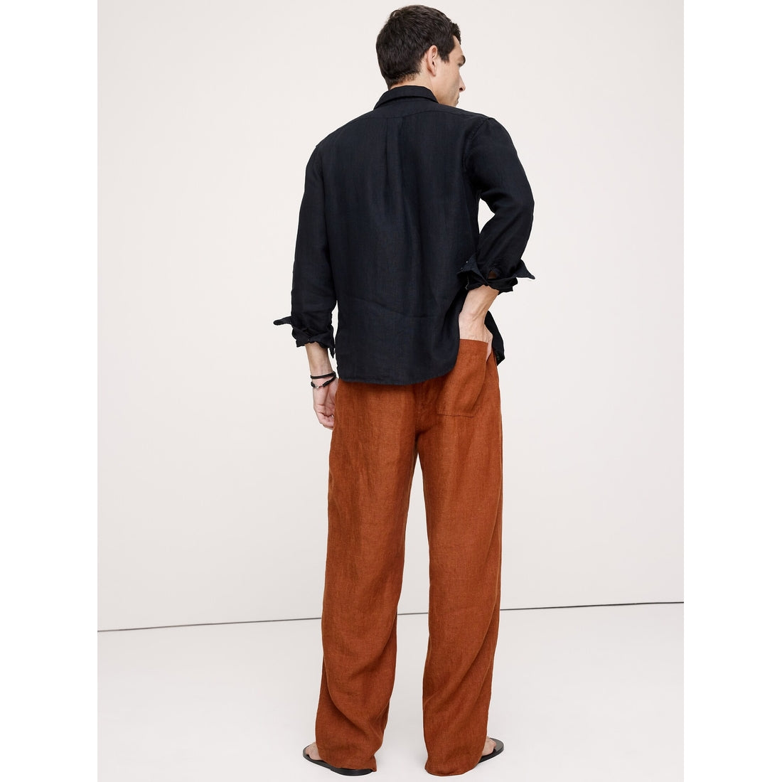 Men's Relaxed Linen Pull-On Beach Pant
