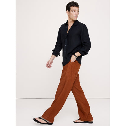 Men's Relaxed Linen Pull-On Beach Pant